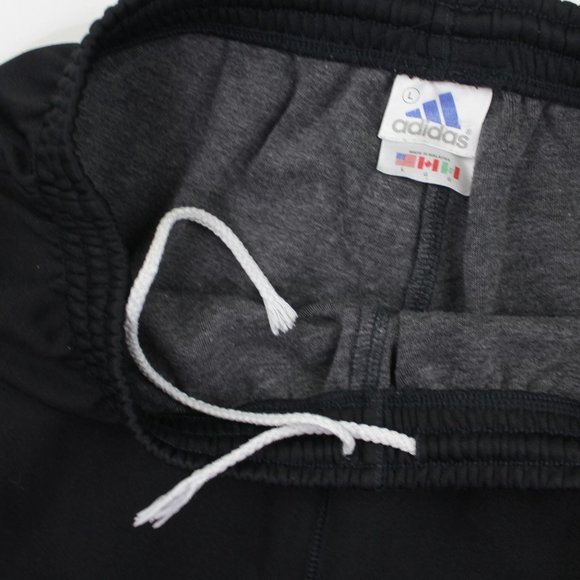 Adidas Black Drawstring Waist Jogger Sportswear Athletic Track Pants sz L - Picture 2 of 6